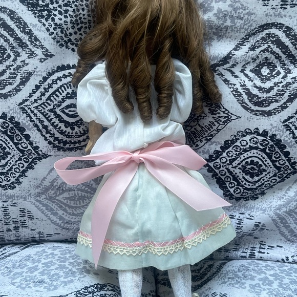 13''Antique Bisque 201 11/0 DEP Bisque Head Doll With Fixed Eyes - Picture 9 of 16